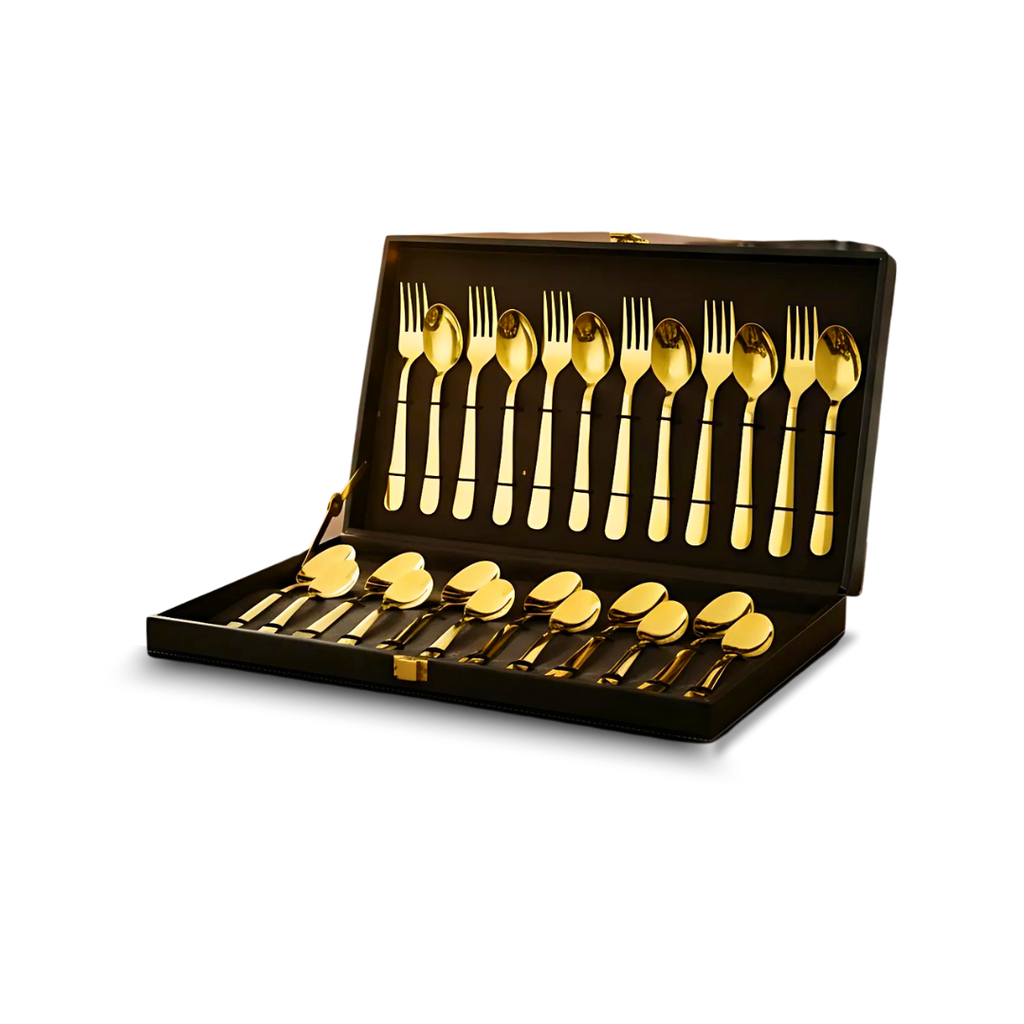24 PC Cutlery Set STAR GOLD