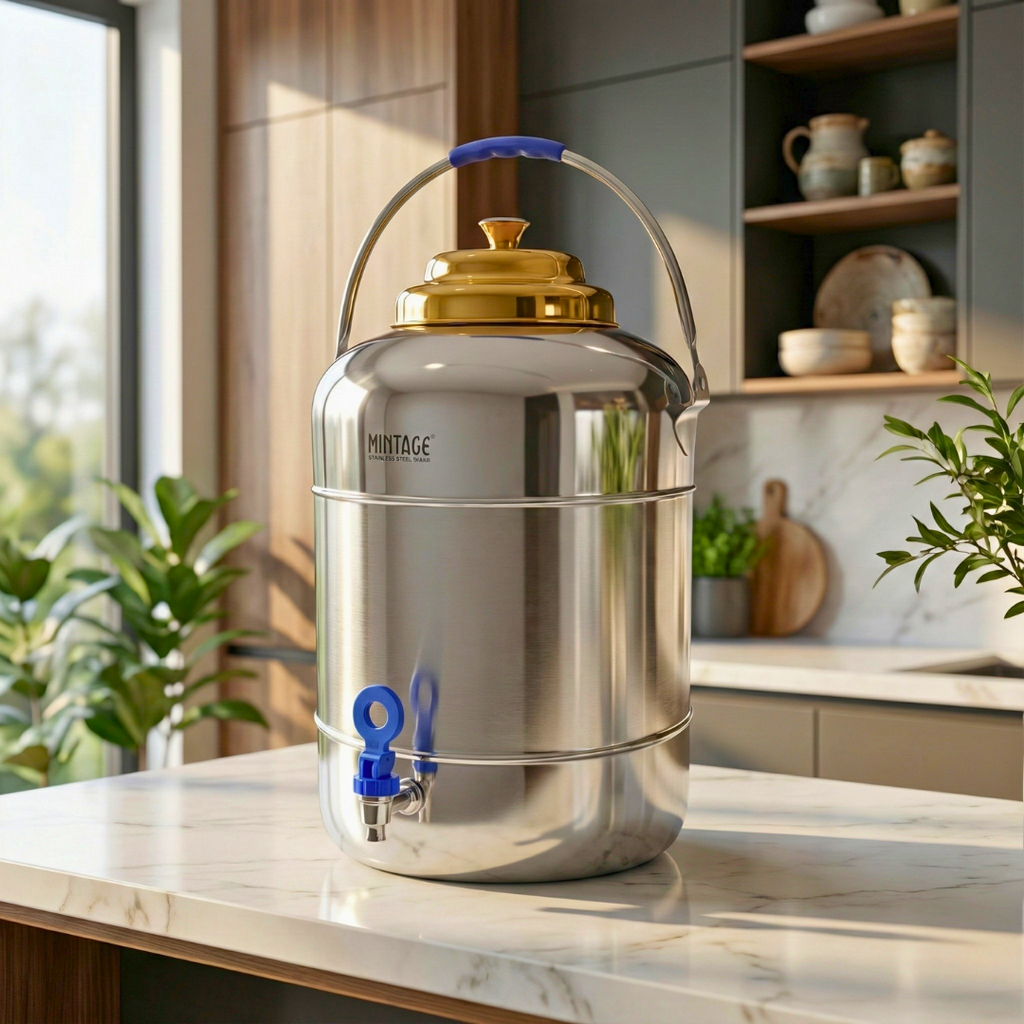Water Pot Honeywell with Golden PVD Lid & Handle