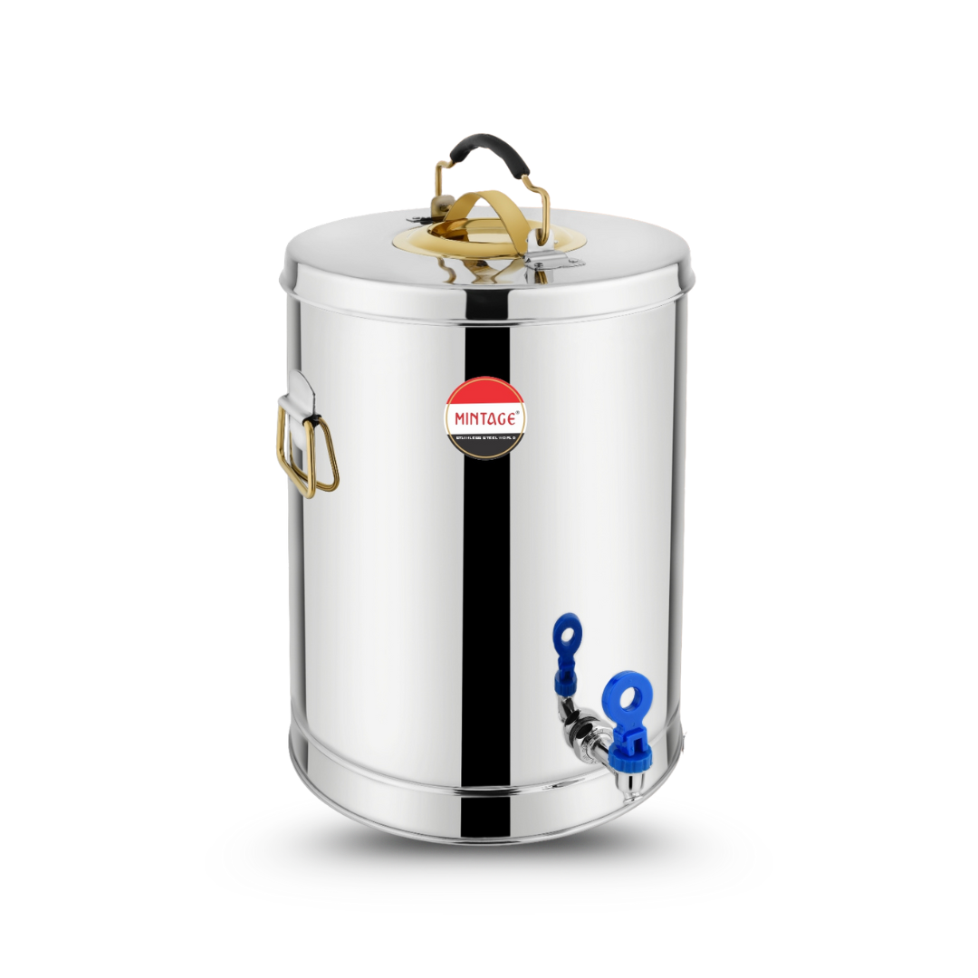 Tea Container Desire With Golden PVD Handles & Lid
