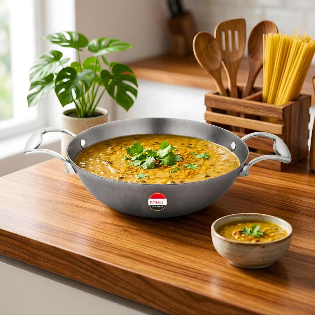 Cast Iron Kadhai Greystone with Nitride Tech