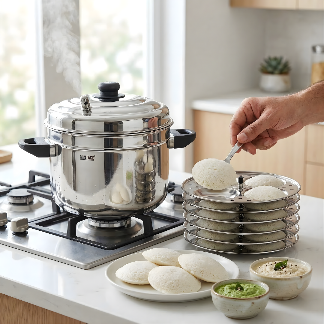 Idli Maker Marvel 6 (Induction Compatible) – 6 Plate Set