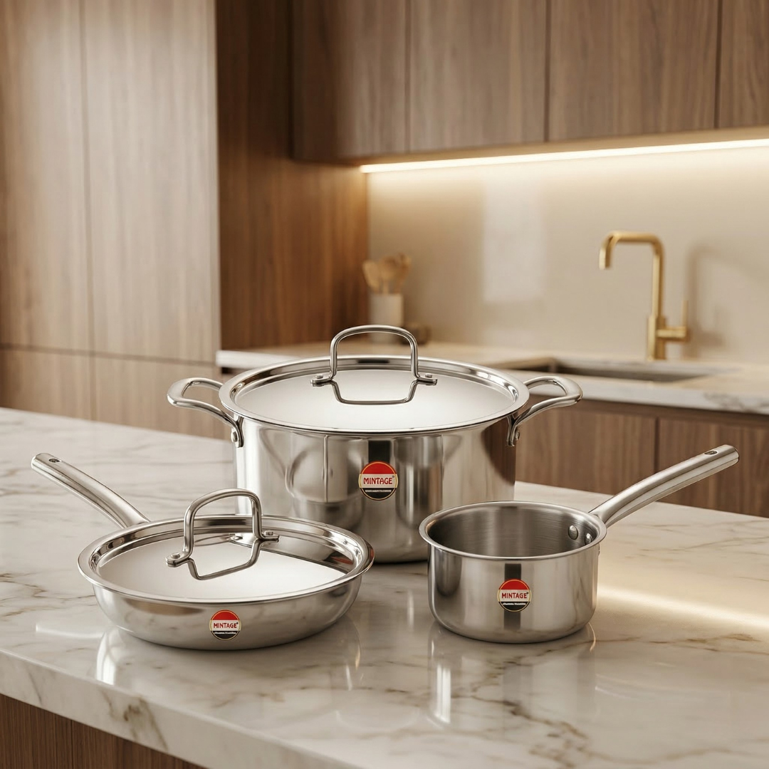 5 Pc Triply Cookware Gift Set Trinex
