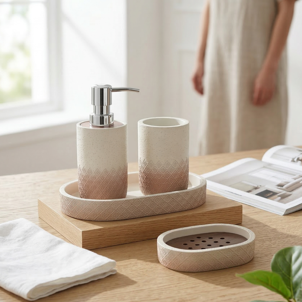 Bathroom Essentials Set – Oak