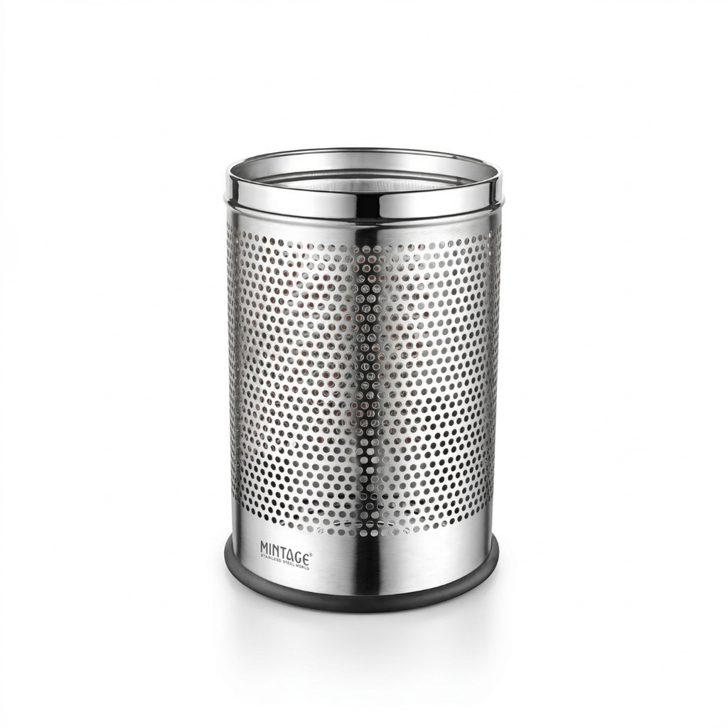 Paper Bin Round Perforated Dual Tone