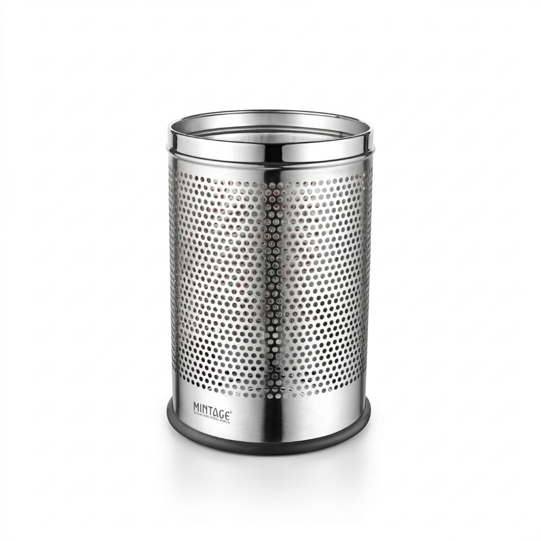 Paper Bin Round Perforated Dual Tone