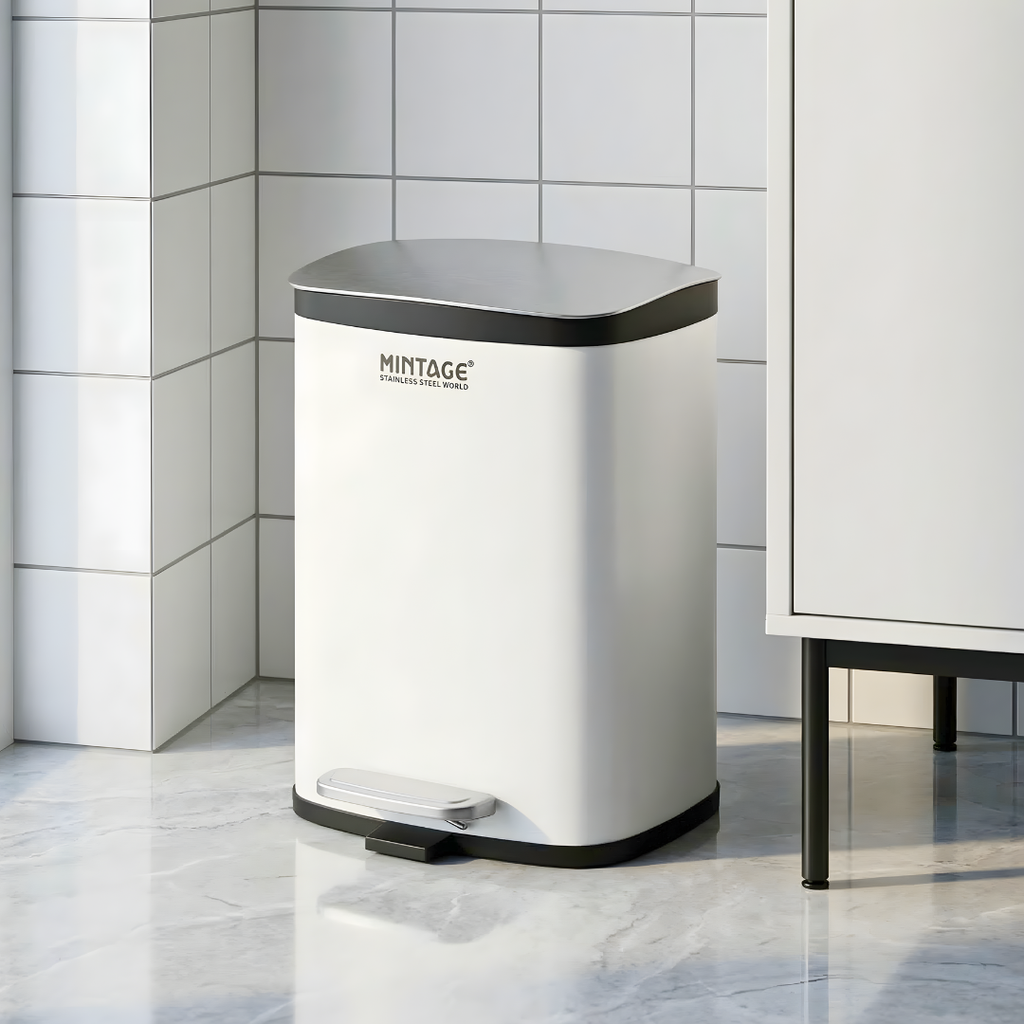 Step Bin Luna White