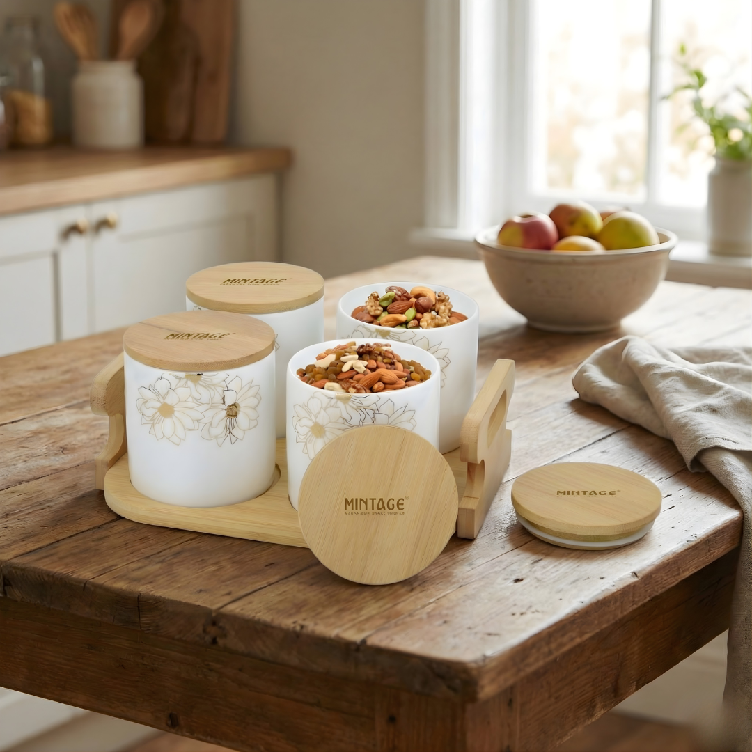 Snacks Serving Bowl & Tray Set Nakshtra