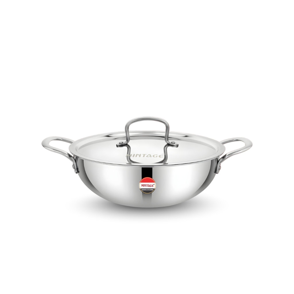 Triply Deep Kadhai Orchid with Wire Handles & Lid