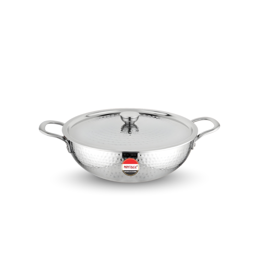 Triply Hammered Kadhai Divine with Lid