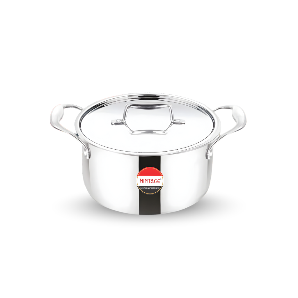 Triply Stew / Milk Pot Falcon with SS Diecast Handles & Lid