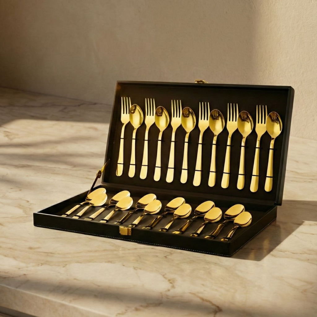 24 PC Cutlery Set STAR GOLD